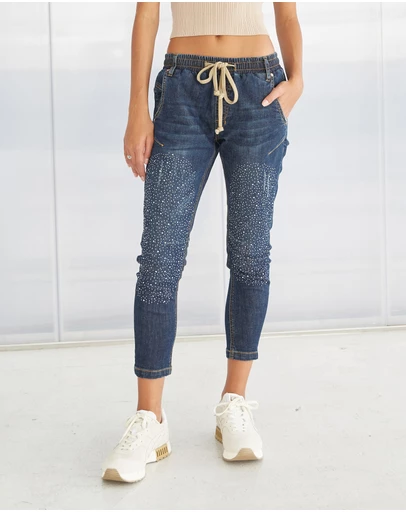 DRICOPER DENIM - Active Crystal Embellished Jeans