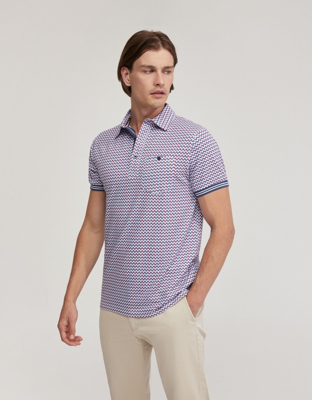 Oxford - Milo Cotton Jersey Printed Polo