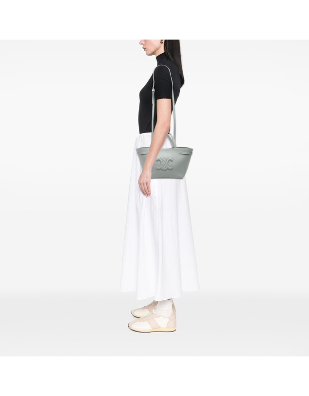 CELINE - Pre-Loved Mini Grained Calfskin Cuir Triomphe Cabas Anais Tote