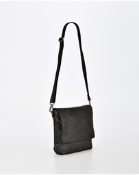 Cobb & Co - Bracewell Washed Leather Flap Over Crossbody