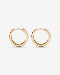 Michael Hill - 11mm Hoop Earrings in 10kt Yellow, White & Rose Gold