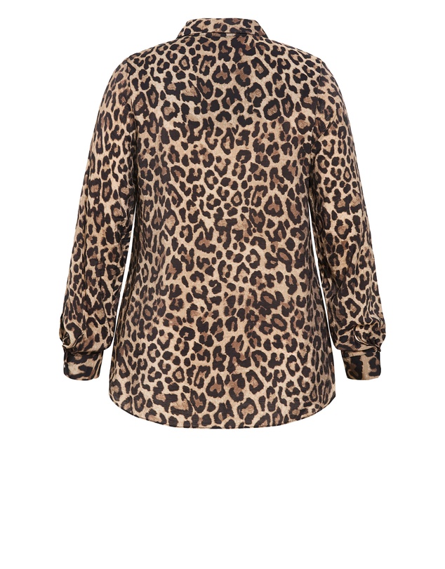 City Chic - Elsie Leopard Print Shirt