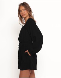 Petal & Pup - Shyre Tie Waist Playsuit - Black