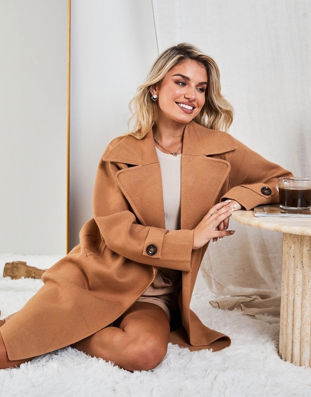 Esther & Co - Fireplace Coat - Camel