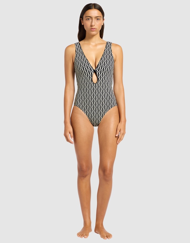 JETS - Spring Geo Plunge One Piece