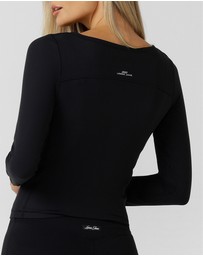 Lorna Jane - Train Warmer Long Sleeve Rib Top