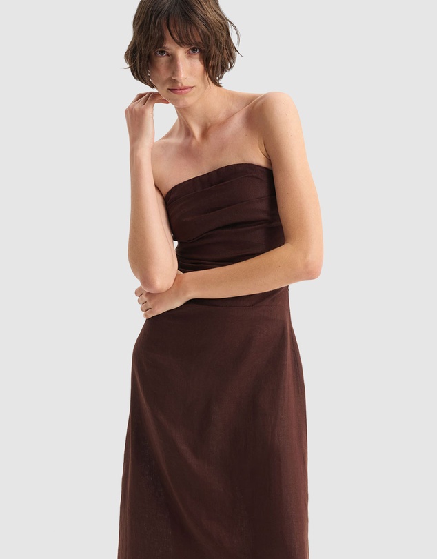 Morrison - Rio Linen Strapless Dress