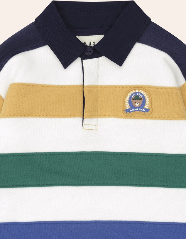 Huxbaby - Colour Block Panelled Rugby Polo - Babies-Kids
