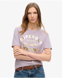 Superdry - Luxe Metallic Logo Relaxed Tee