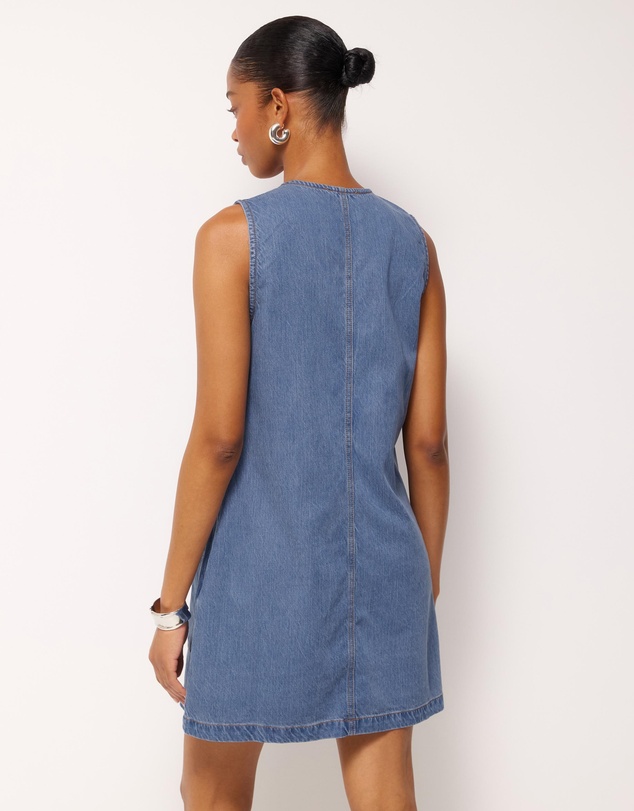 AERE - Neve Denim Twill Mini Dress