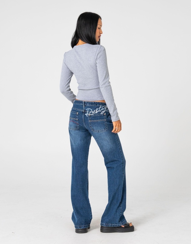 Rusty - Shorty Freida Flare Low Rise Jeans