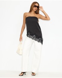Dazie - Rhode Lace Asymmetric Top