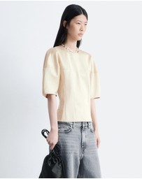 & Other Stories - Satin Puff-Sleeve Top