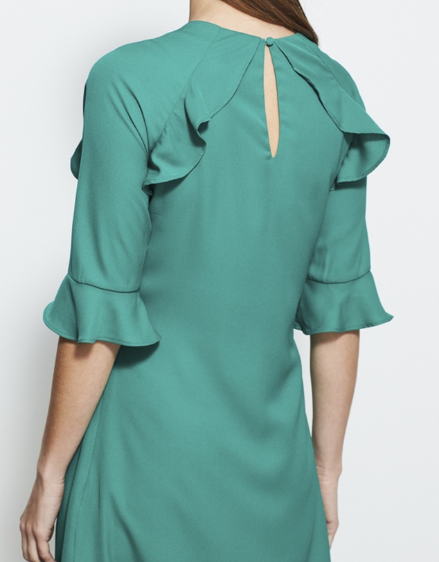 Sosandar - Ruffle Trim Detail Shift Dress