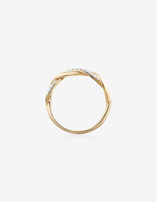 Michael Hill - Twist Ring with 0.20 Carat TW of Diamonds in 10kt Yellow Gold