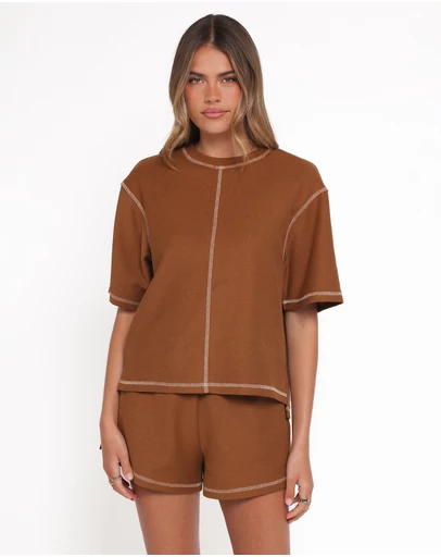 Petal & Pup - Melody Knit Short Set - Chocolate
