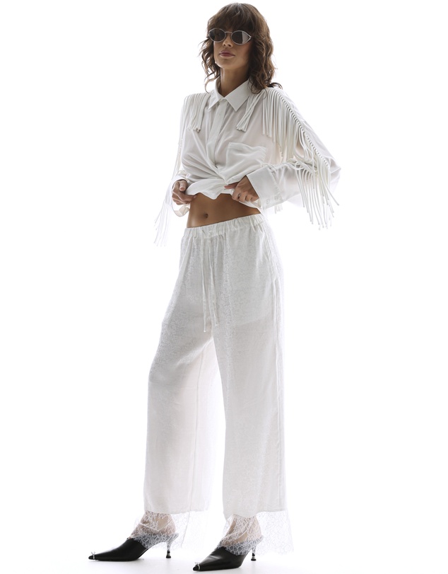 THE TALES - Frida Lace Hem Floral Pants