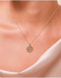 Astrid & Miyu - Zodiac Crystal Pendant 18ct Gold Plated Necklace
