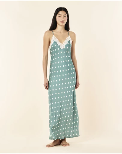 Papinelle - Annabelle Lace Front Maxi Nightie