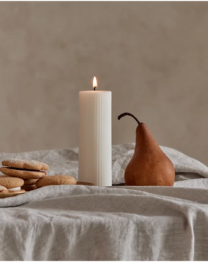 Black Blaze - Wide Column Pillar Candle