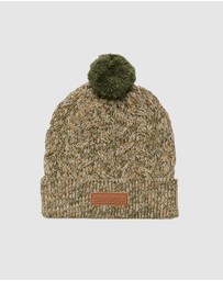 Crywolf - POM POM BEANIE Olive Speckle