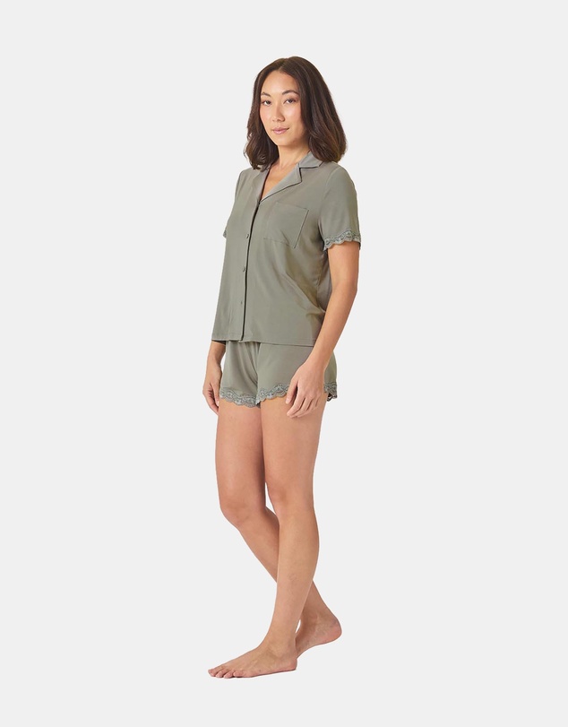 Gingerlilly - Joni Bamboo Short Set with Lace