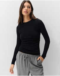 UNISON - Merino Drape Detail Top