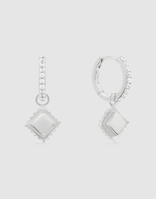 Wanderlust + Co - Ravioli Charm Huggie Earrings