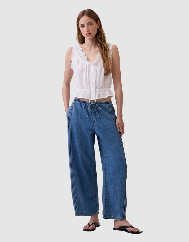 GAP - Mid Rise UltraSoft Easy Barrel Jeans