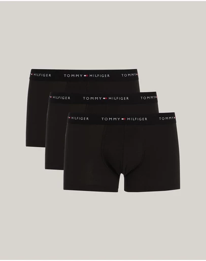 Tommy Hilfiger - 3-Pack Essential Logo Waistband Trunks