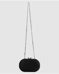 Olga Berg - Lucia Woven Oval Clutch