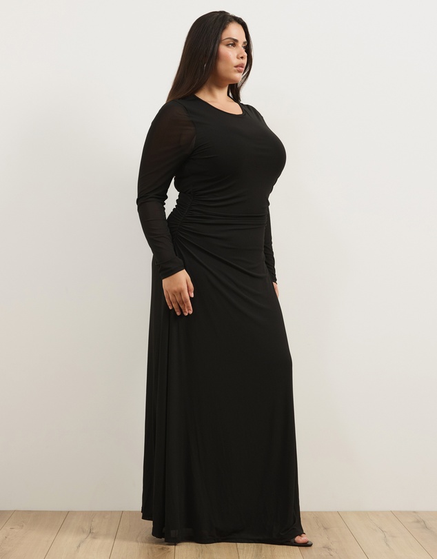 Atmos&Here Curvy - Sari Mesh Maxi Dress