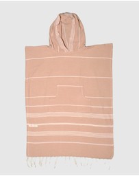 Tolu Australia - Adult Hooded Beach Towel in Pale Brown – Quick-Dry Swim Poncho for Swimming & Surfing