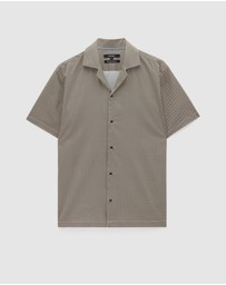 Politix - Geo Satin Cuban Collar Shirt