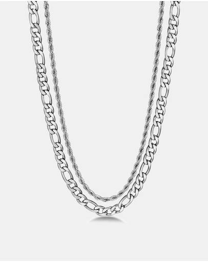 Eclectics - Fortress Rope and Figaro Chain Necklace
