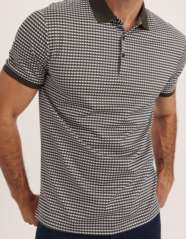 SABA - Bale Geo Print Cotton Polo