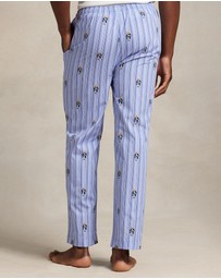 Polo Ralph Lauren - Polo Bear Striped Cotton Pajama Pants