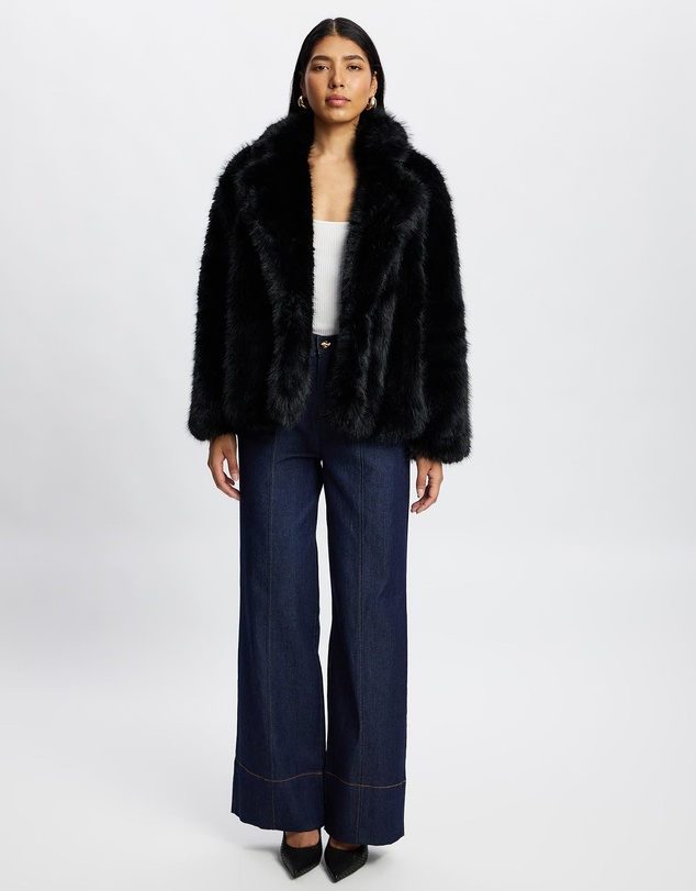 Honey and Beau - Gracia Faux Fur Jacket