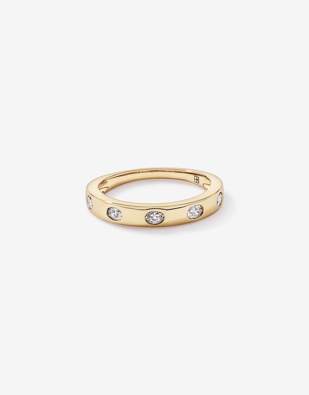 Michael Hill - 0.22TW Oval Laboratory-Grown Diamond Wedding Band in 14kt Yellow Gold