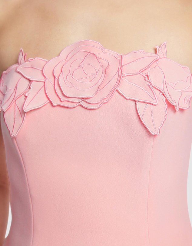 LEO LIN - Roselle Applique Bustier Mini Dress