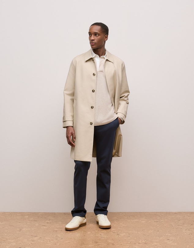 Trenery - Jersey Cotton Monogram Rugby in Oat Marle
