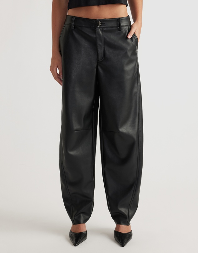 Decjuba - Natalie Polyurethane Barrel Pants