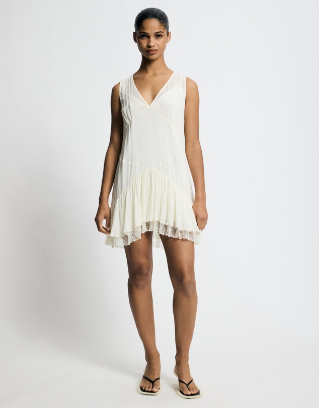 Lover - Ione Deep V Contrast Mini Dress
