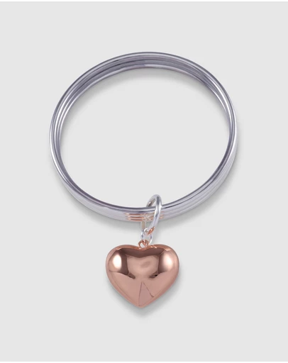 Von Treskow - Triple Bangle With Puffy Heart