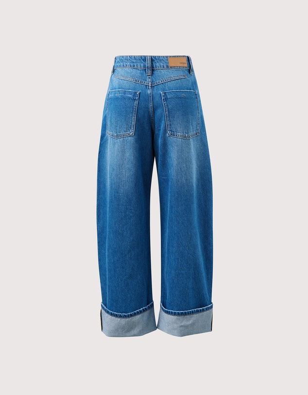 Ceres Life - Frannie Cuffed Barrel Jean