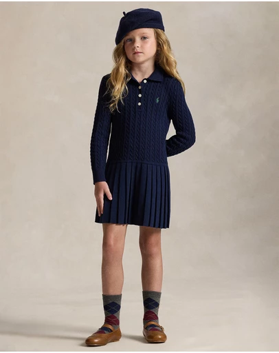 Polo Ralph Lauren - Mini-Cable Polo Sweater Dress - ICONIC EXCLUSIVE - Babies-Kids