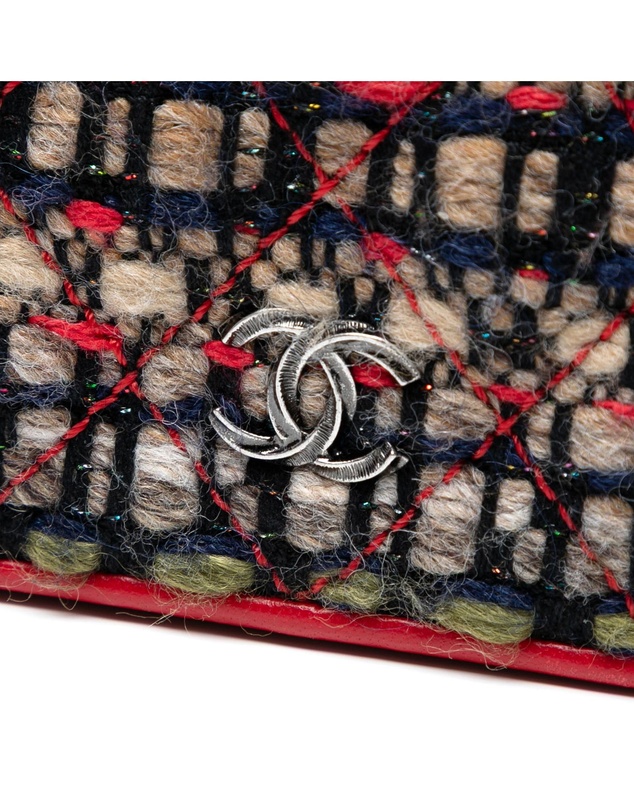 Pre-Loved by Azura Reborn - Pre-Loved CC Quilted Tweed Wallet On Chain