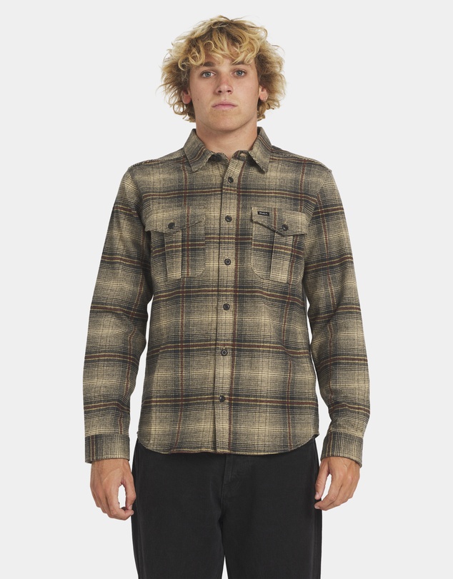 RVCA - Mens Huges Flannel Long Sleeve Shirt