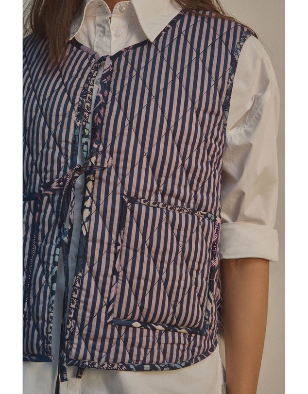 NEXT - Padded Reversible Tie Front Gilet