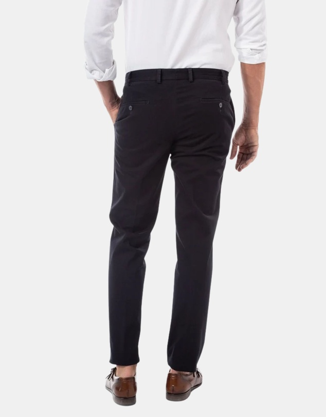 Henry Bucks - HENRY SARTORIAL X HILTL Chino with Slant Pocket NAVY